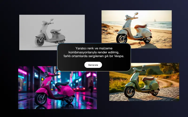 KeyShot Restyle Modu ile bir ürünün farklı stil varyasyonları